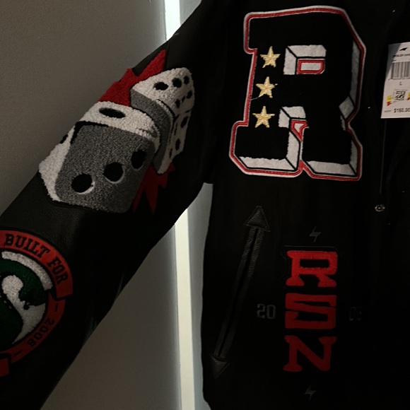 Men’s Reasons Letter Patch Jacket - Picture 3 of 4